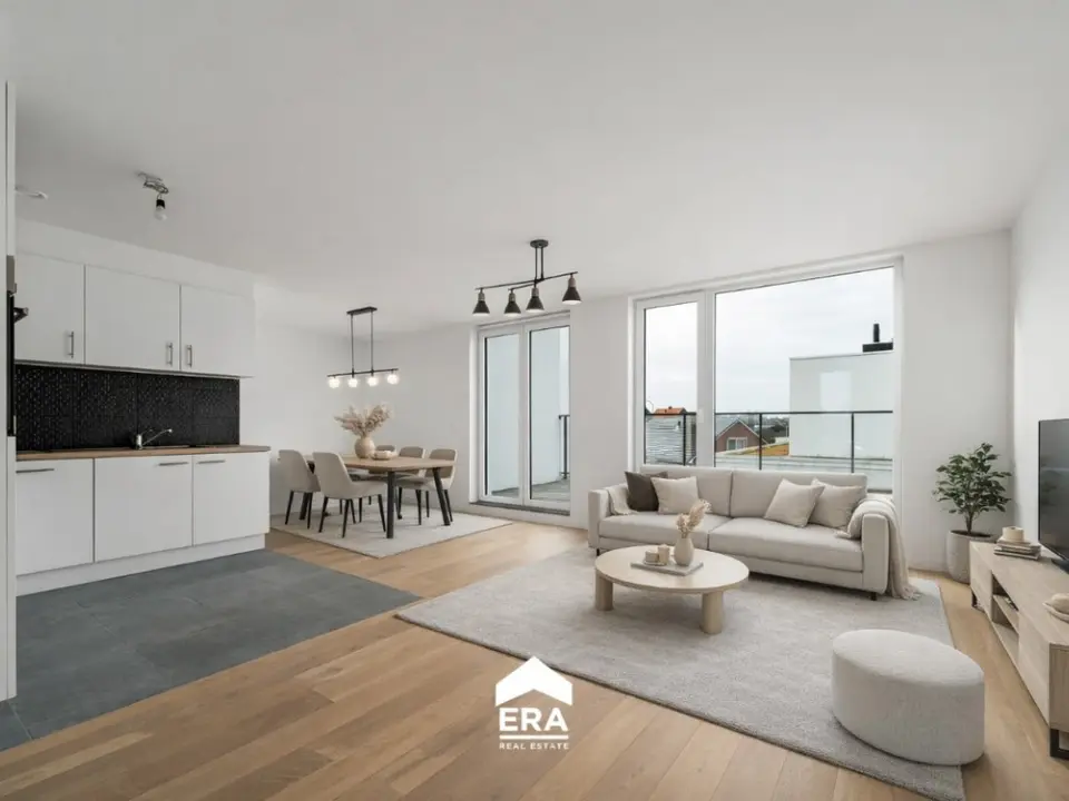 Penthouse 2 slaapkamers + terras en garage en staanplaats